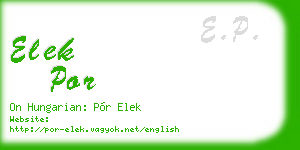 elek por business card